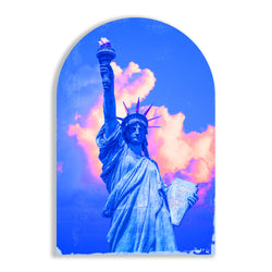 Lady Liberty Remixed (Deep Blue) (Arched) by Rudie Lee