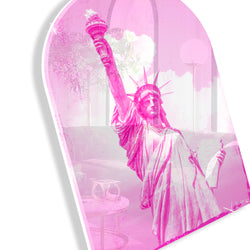 Lady Liberty Remixed (Magenta) (Arched) by Rudie Lee
