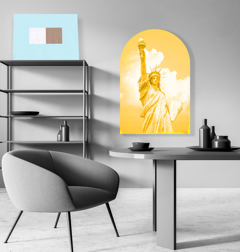 Lady Liberty Remixed (Yellow) (Arched) by Rudie Lee