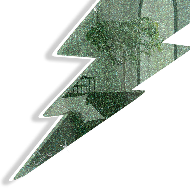 Lightning Bolt No. 02 (Green) by Rudie Lee