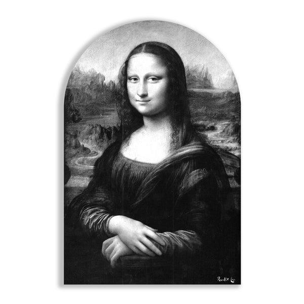 Mona Lisa Remixed (B&W) (Arched) by Rudie Lee