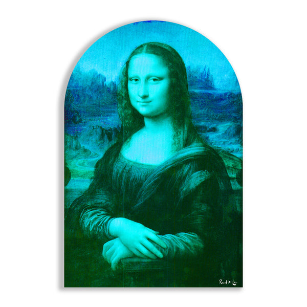 Mona Lisa Remixed (Cyan) (Arched) by Rudie Lee