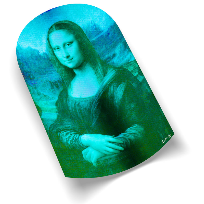 Mona Lisa Remixed (Cyan) (Arched) by Rudie Lee