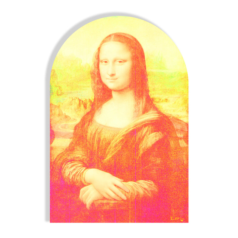 Mona Lisa Remixed (Yellow) (Arched) by Rudie Lee