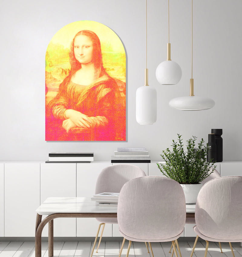 Mona Lisa Remixed (Yellow) (Arched) by Rudie Lee