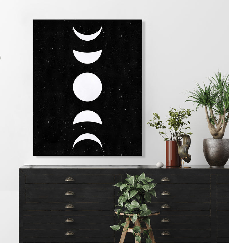 Moon Phases (White) (Black Dust) by Rudie Lee