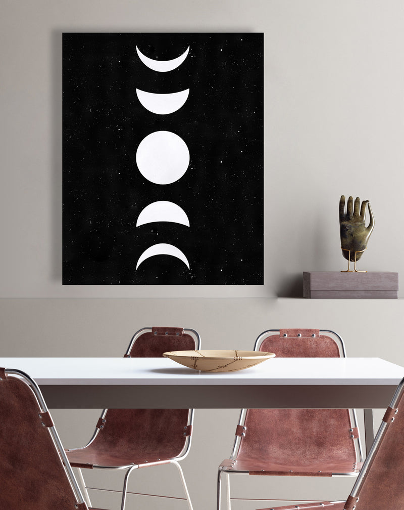 Moon Phases (White) (Black Dust) by Rudie Lee