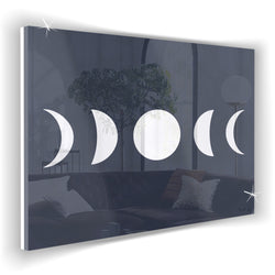 Moon Phases (White) (Navy) by Rudie Lee