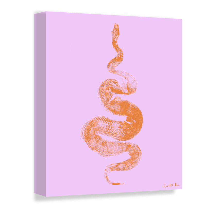 Python Gyotaku No. 01 (Coral Lilac) by Rudie Lee