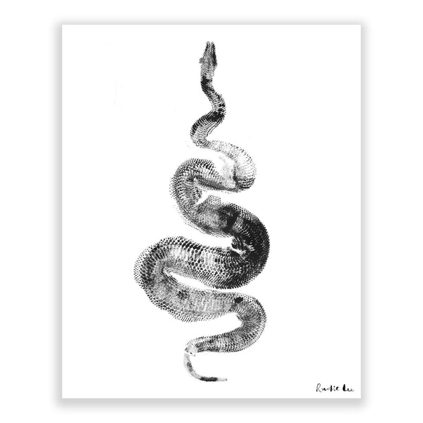 Python Gyotaku No. 01 (Minimalist) by Rudie Lee
