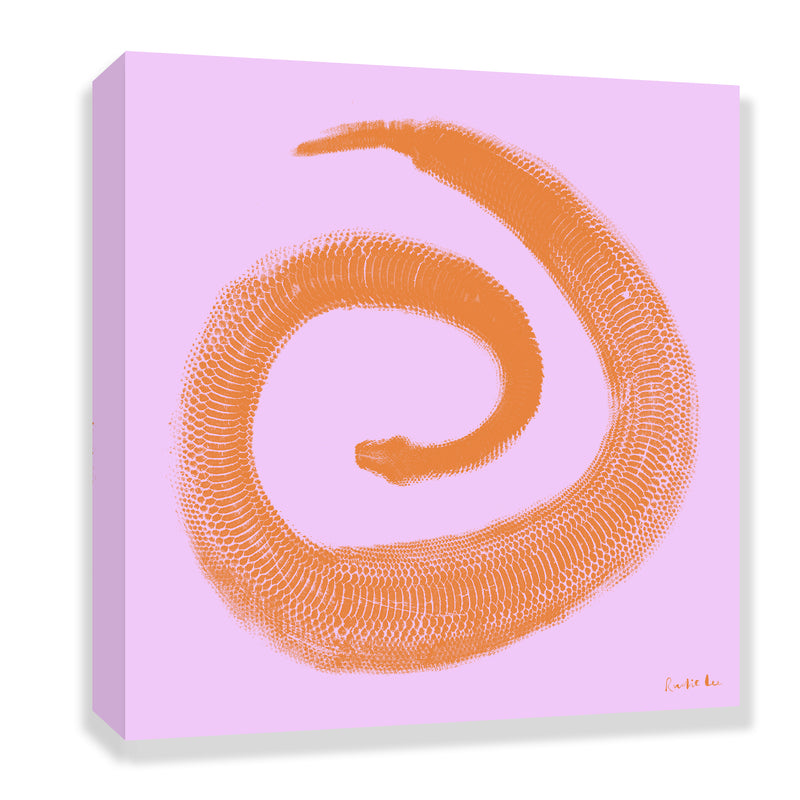 Python Gyotaku No. 02 (Coral Lilac) by Rudie Lee