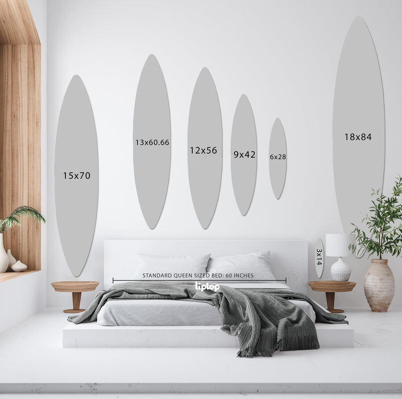 Surfboard (White Stone No. 02) art piece printed on 18 x 84 in by Rudie Lee