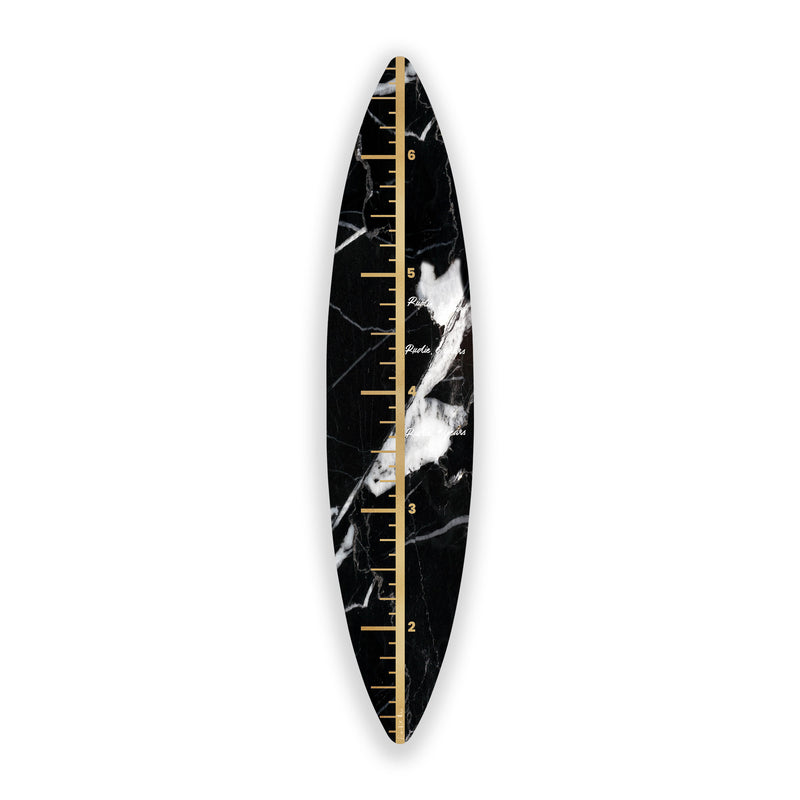 Surfboard Growth Chart (Black Stone) by Rudie Lee