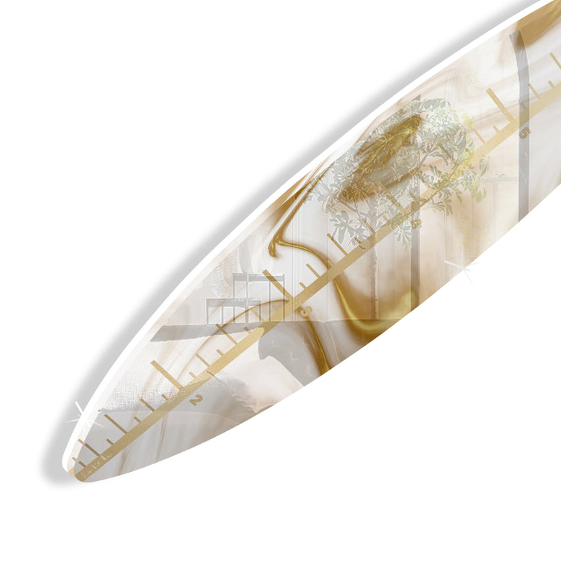Surfboard Growth Chart (Gold Marble) by Rudie Lee