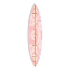 Surfboard Growth Chart (Pink Marbled) art piece printed on 15 x 70 in by Rudie Lee
