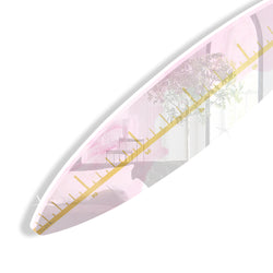 Surfboard Growth Chart (Pink Waves No. 01) by Rudie Lee