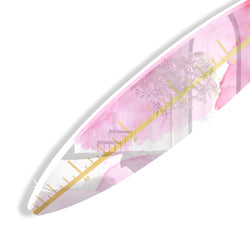 Surfboard Growth Chart (Pink Waves No. 03) by Rudie Lee
