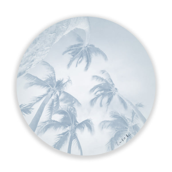 Swaying Palms (Pale Blue) by Rudie Lee